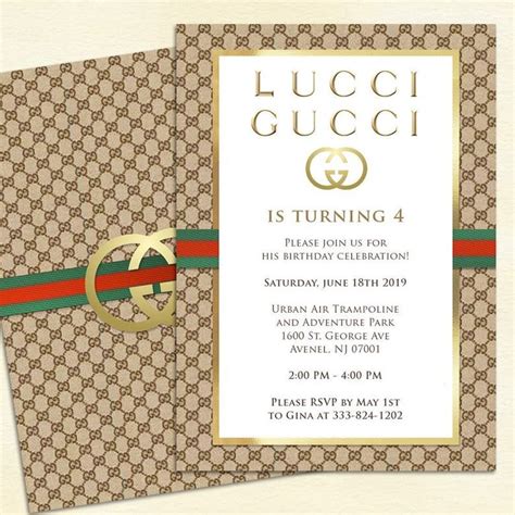 gucci party decoration|gucci party invitations.